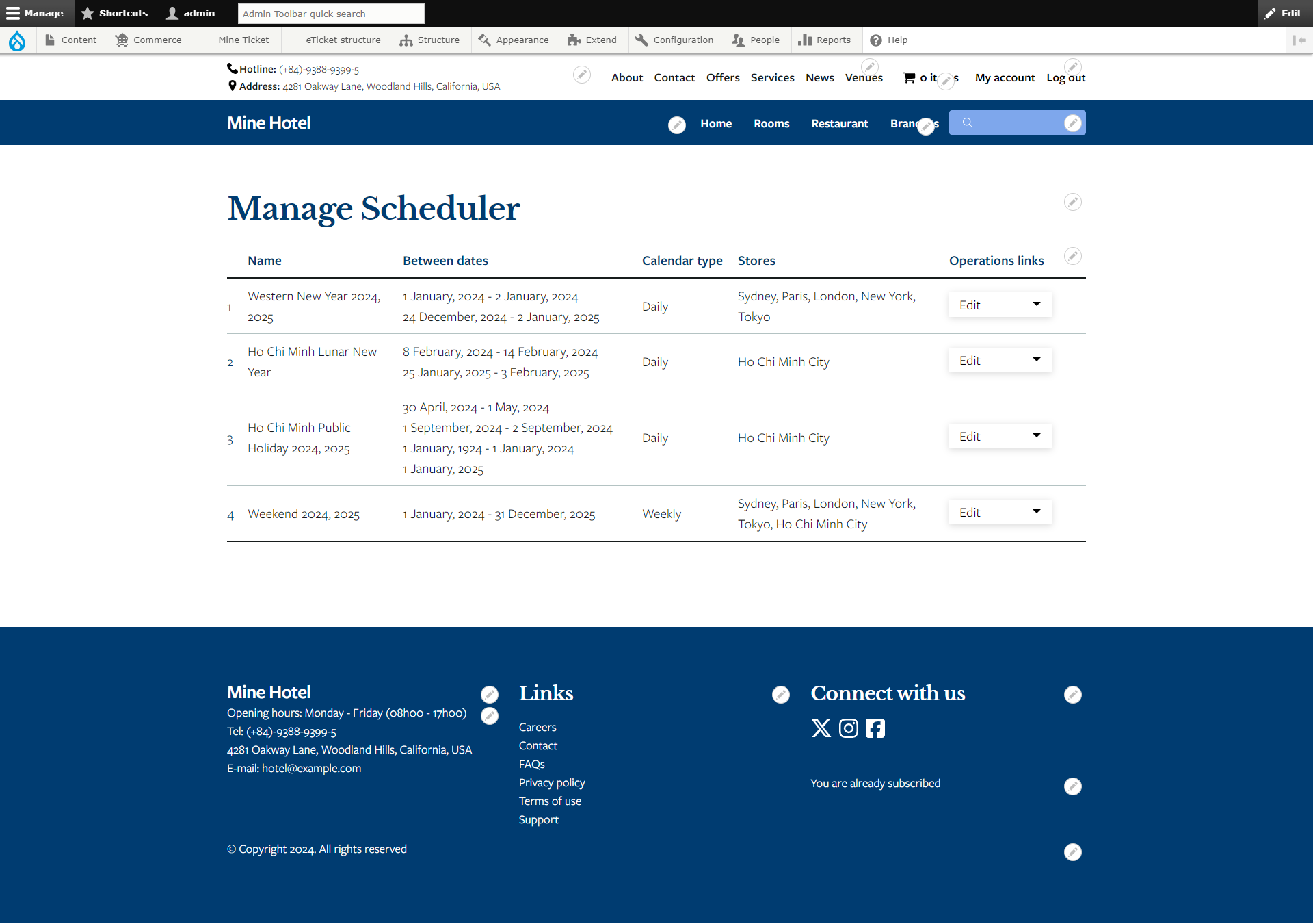 Manage Scheduler